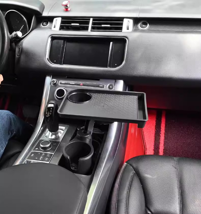 Car Tray, Water Cup Holder, Dinner Plate Storage Rack, Car Co-Pilot Beverage Small Table, Rear Snack Mobile Phone Holder