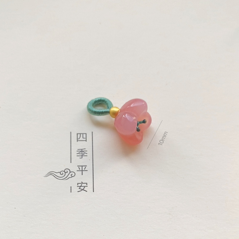 天然南紅蓮蓬ペンダントと田玉小提溜拉環diy部品禅意ブレスレットカボチャ紅縄編み|undefined