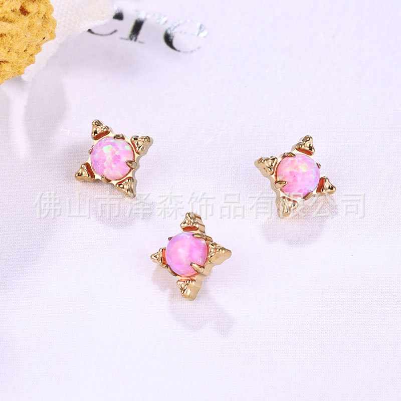 Pointed labret stud close-up product detail