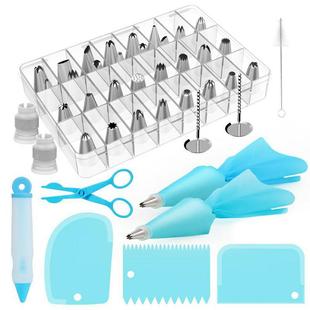 Factory wholesale 42-piece set of piping nozzle cake piping nozzle TPU piping bag cream scraper piping pen suit