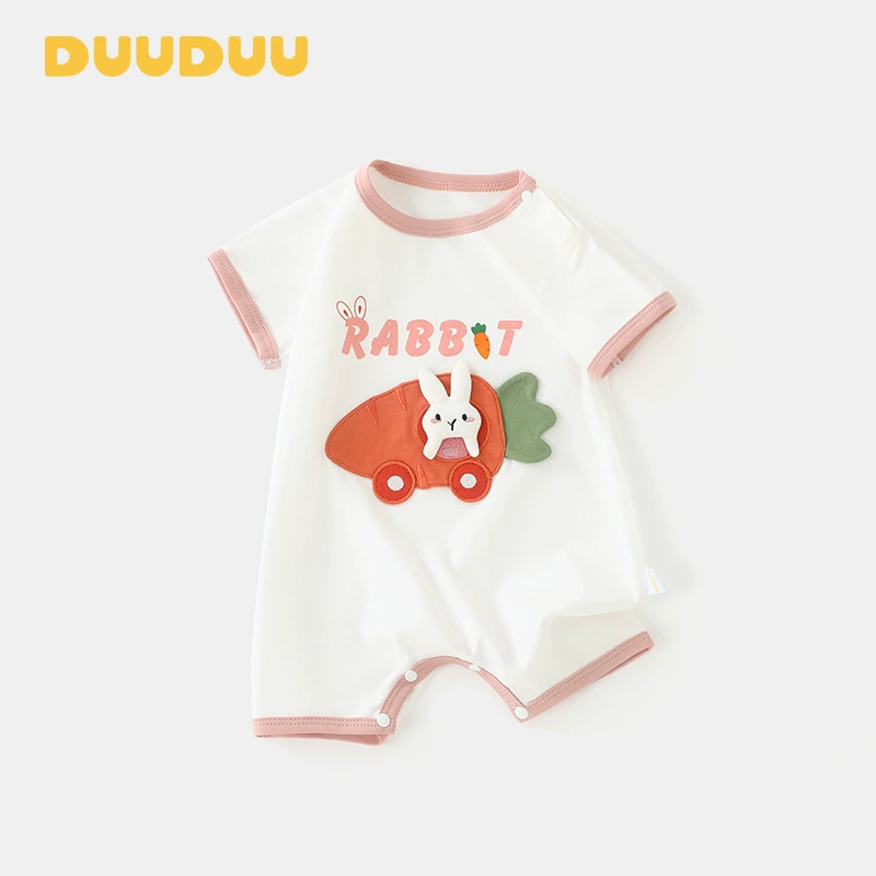 Детский летний overall DUUDUU для новорожденных, бодисвит с коротким рукавом