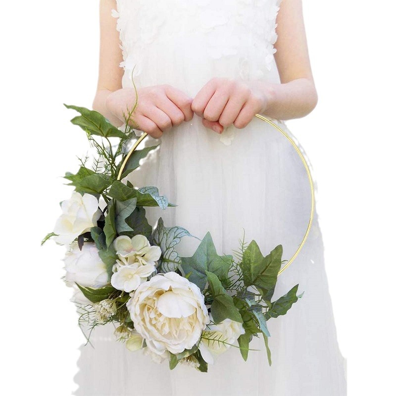 Anillo de hierro de metal Garland decoración Dream Catcher campanas de viento círculo Garland círculo grande más soldadura anillo de hierro grande