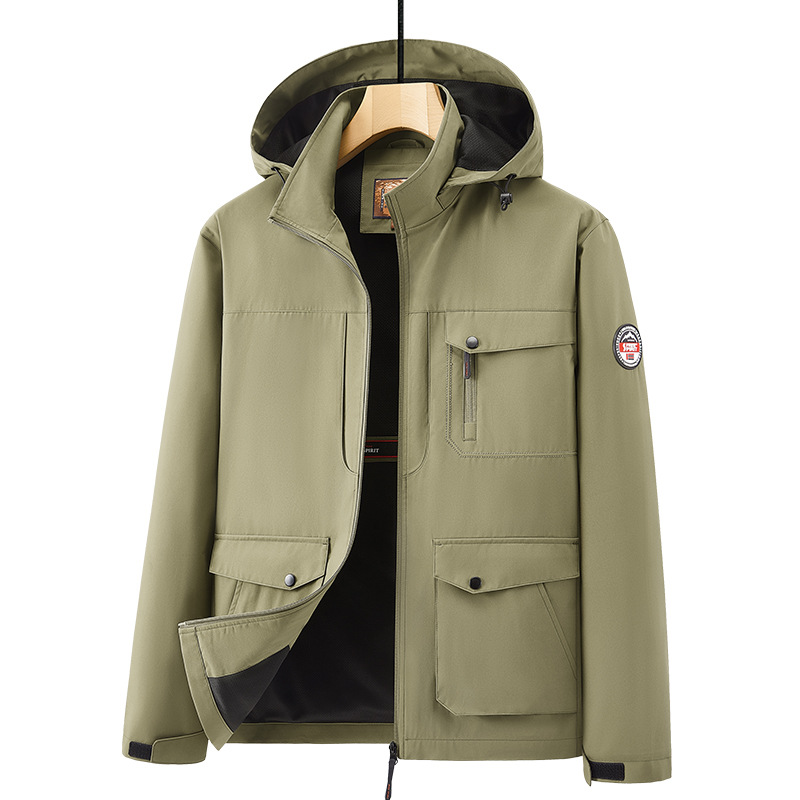 Jacket Fleece Thickened Casual Outdoor Hooded Large Size Jacket Men's Jacket Autumn_viptrois.com