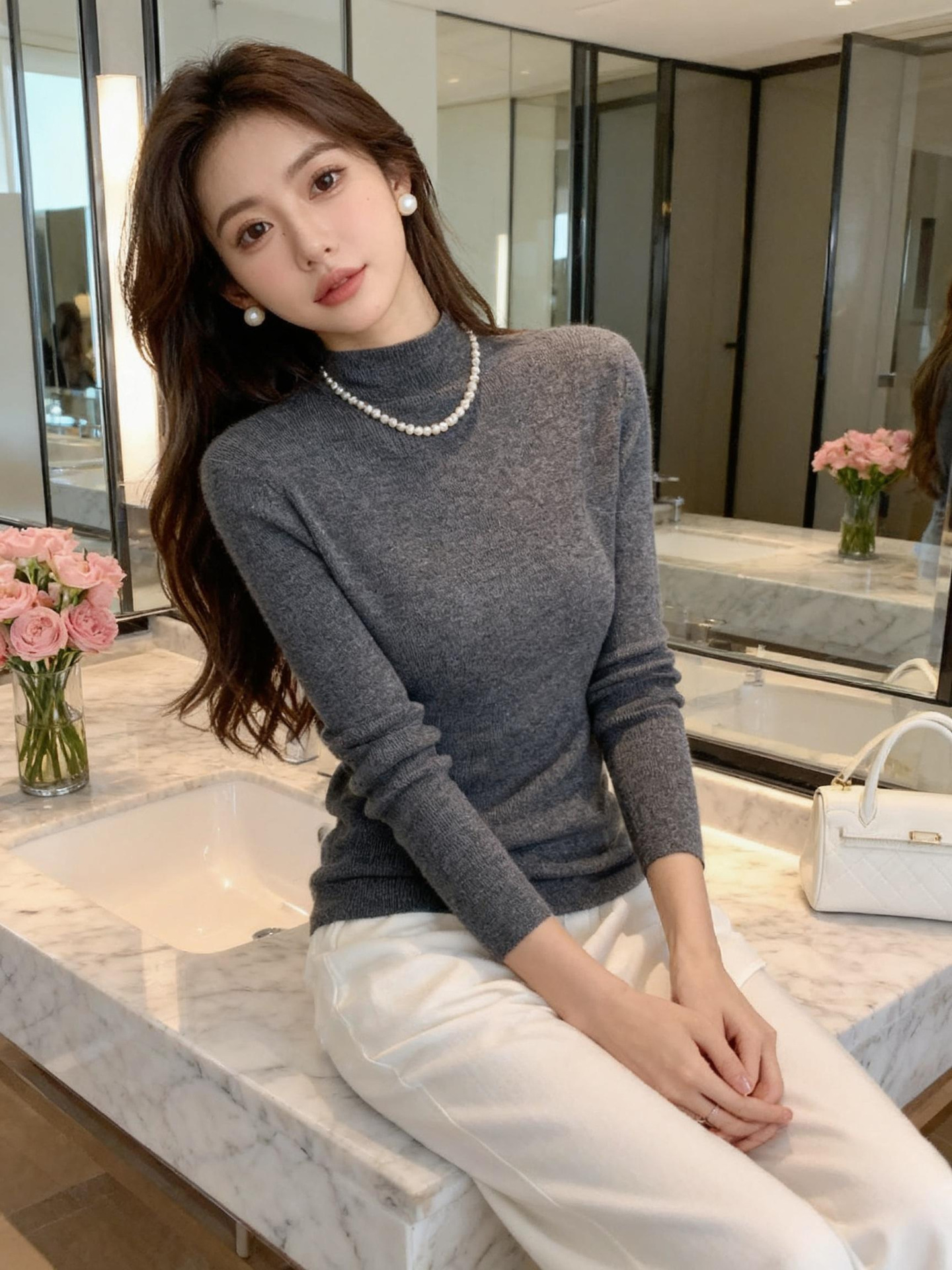 中灰（半高领）