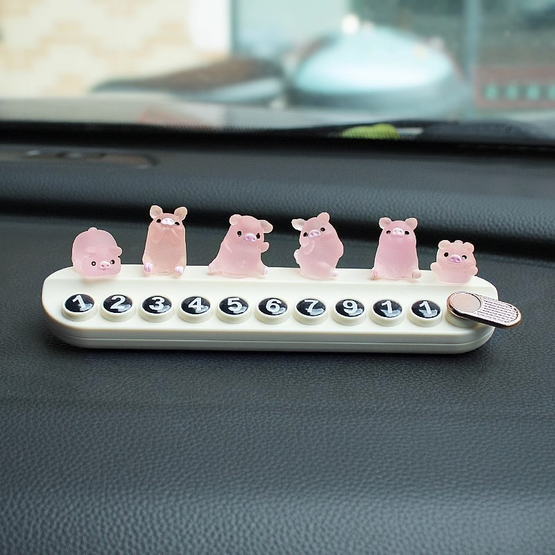 Placa de matrícula móvil para automóvil, matrícula de estacionamiento temporal, matrícula de teléfono móvil, decoración creativa de aromaterapia, accesorios decorativos