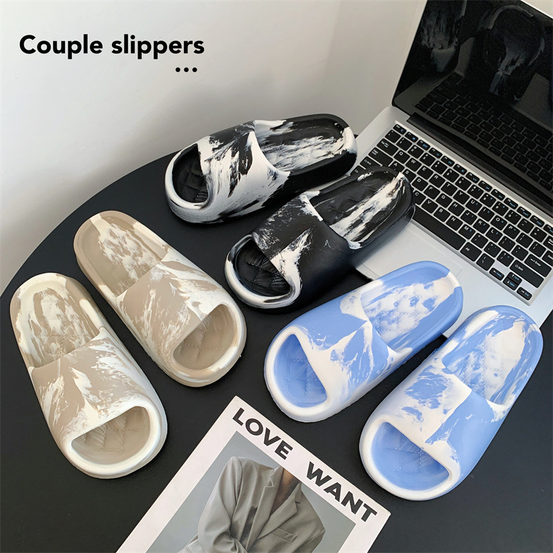 Explosive EVA high color value anti-slip anti-odor home slippers for men and women summer home couples soft bottom word