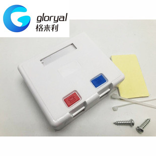 Factory Direct supply non-shielded network voice module supporting empty dual-port desktop box desktop box