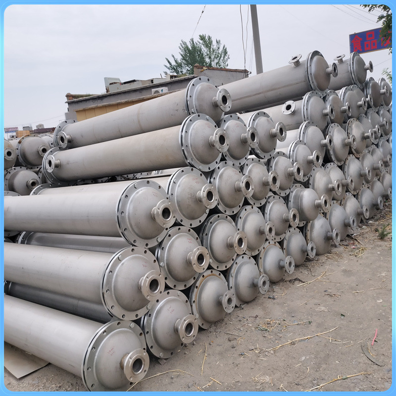 出售二手列管式冷凝器  50平方304不锈钢钛材列管式换热器