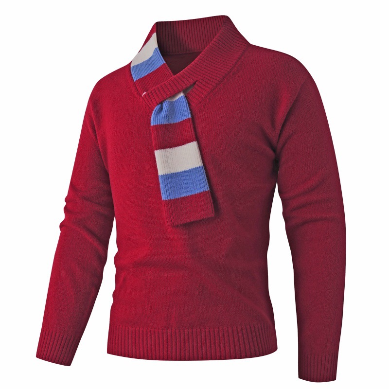 Otoño y invierno transfronterizos nuevo comercio exterior hombre camisa de punto gruesa hombre simple ocio base cálida suéter de tendencia masculina