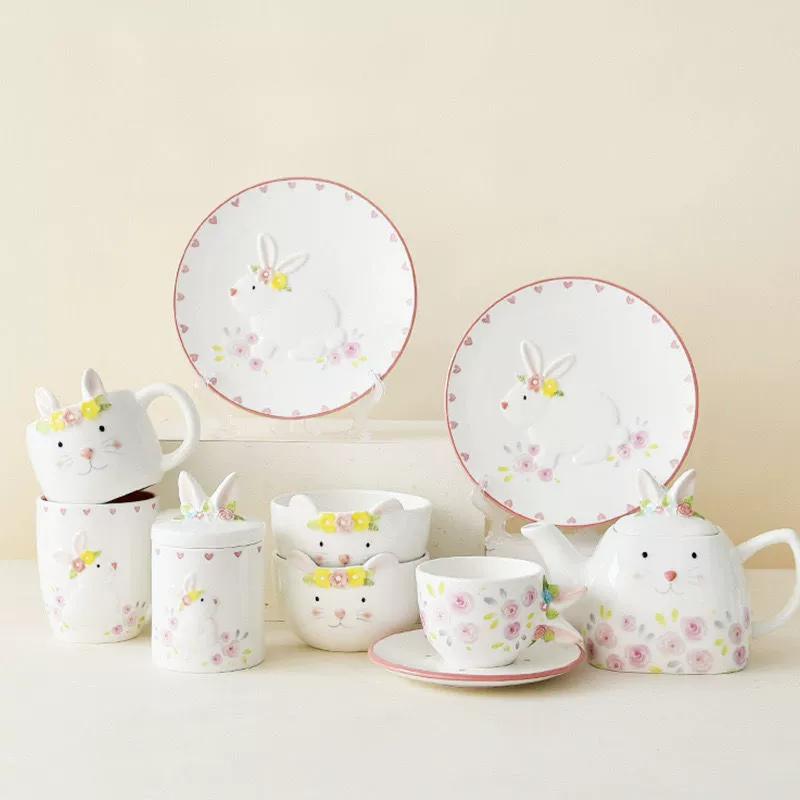 Керамический набор посуды для домашнего использования ins рисовая чаша индивидуальная пара для двух пар круглый набор