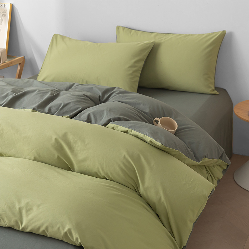 Cama de cuatro piezas de algodón 2025, nueva sábanas de lujo ligera y de alta calidad, colcha de cama de tres piezas, cama de gazo