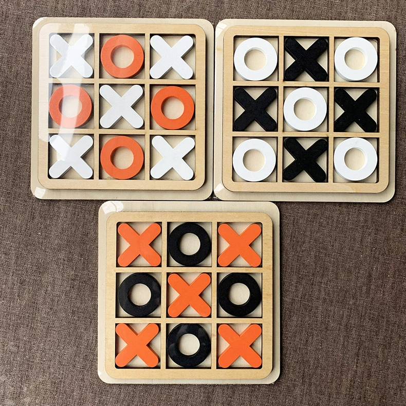 XO три-in-one крестики-нолики настольная игра для бардного боя stall cross-border оптовая распродажа деревянные игрушки