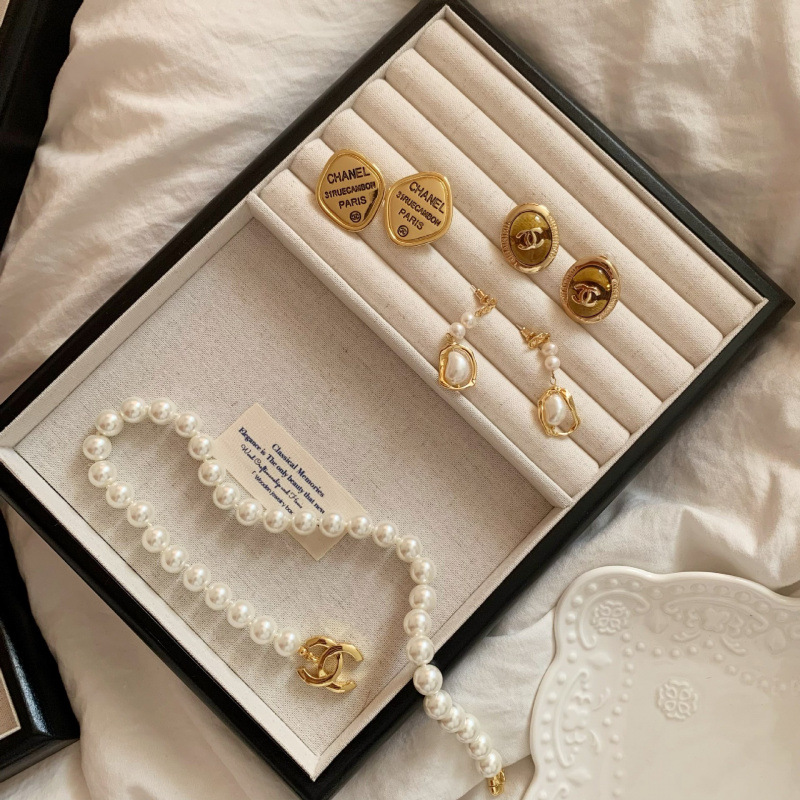 ☆ 기간 한정 핫 세일 ☆ 린넨 프렌치 블랙 하프링 블랙 레터마크 25cm