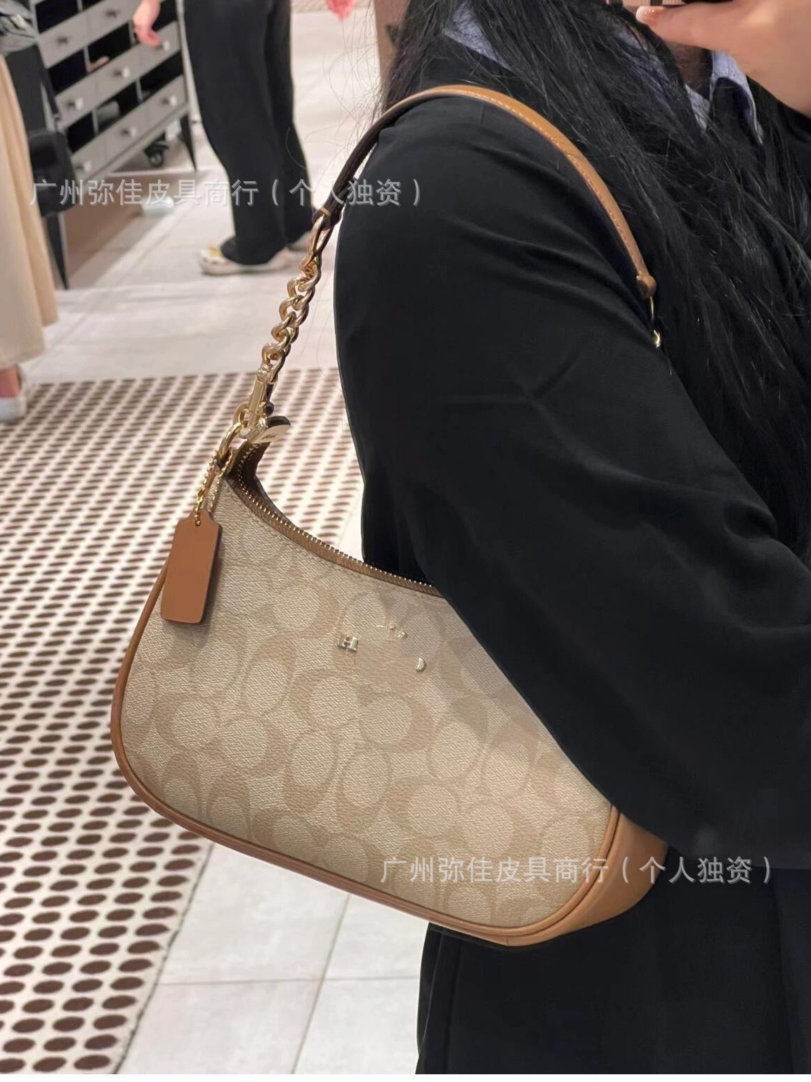 2025 Kome nuevo Teri crescente bolso de brazo retro cadena de flores bolso de mahjong bolso de moda versátil bolso de mujer