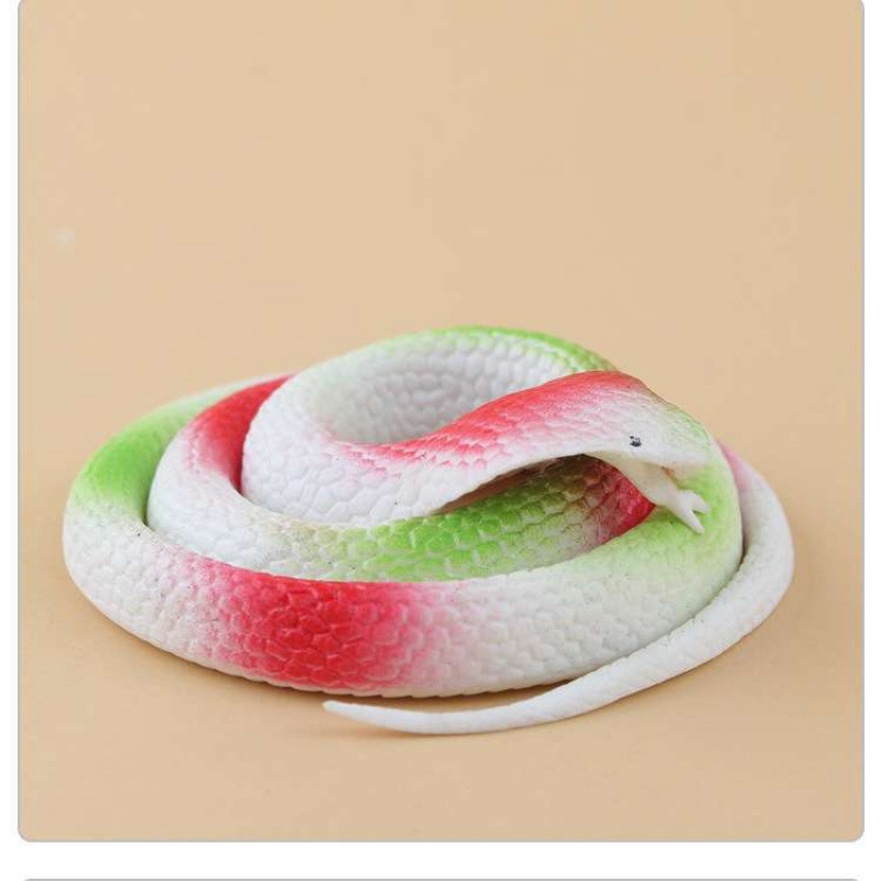 65 대형 고무 뱀 - 흰색