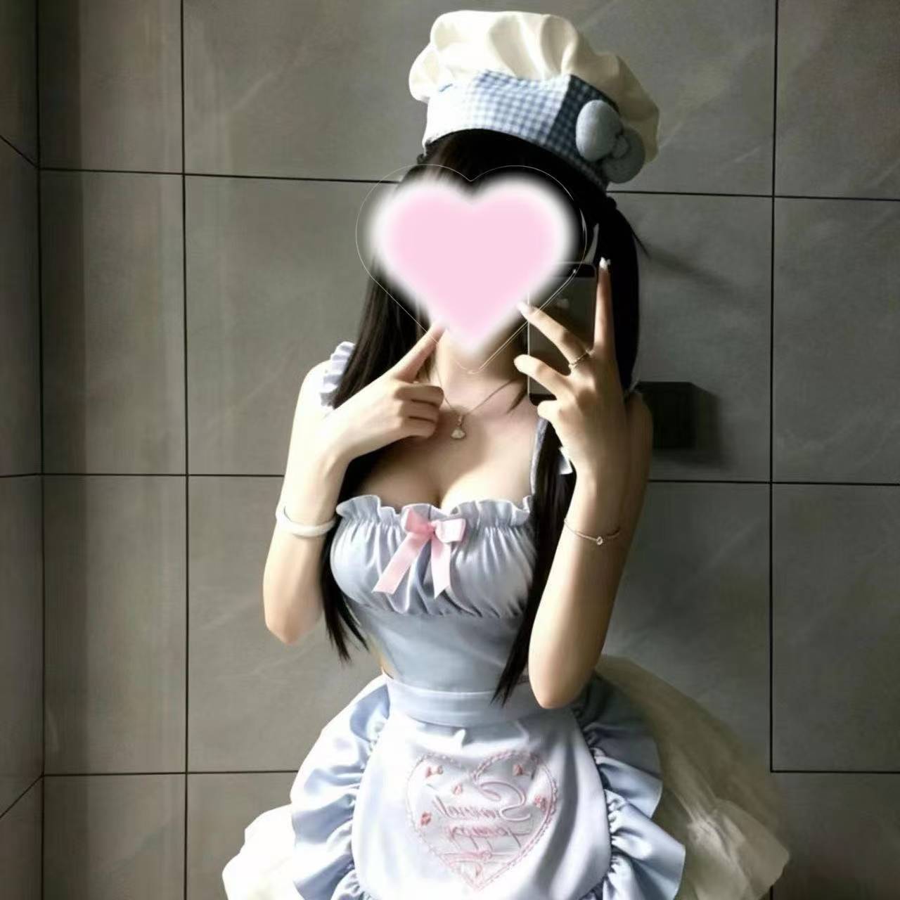 Sweet Maid Roleplay Lingerie Set, Short White Mesh Skirt with Bow Detail — detail image 5