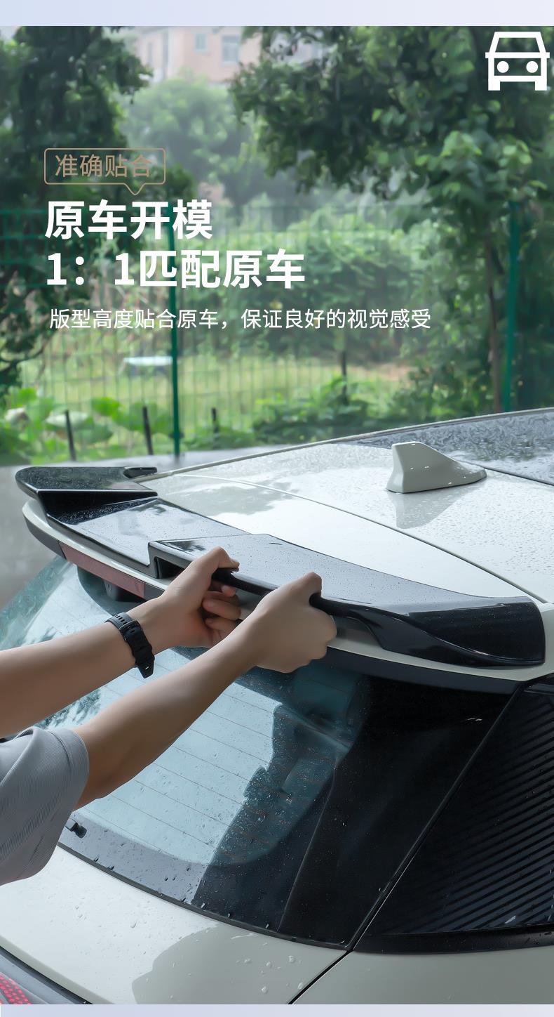 25 Byd Dolphin Intelligent Driving Edition Rear Wings, Fixed Wind Wings, Sports Top Wings, No Punching, Appearance Upgrade and Modification Accessories