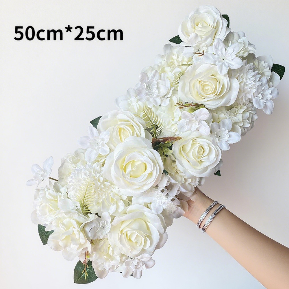 Flor de tela de paleta de verdaderas flores de plataforma de arco de flores de seda de flores de hortenida bodas festivales decoración de escaparates de tiendas simulación