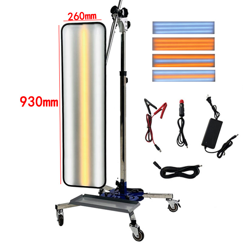 汽车凹陷修复工具 6色可调led强磁带轮整平灯凹坑凹痕检测维修