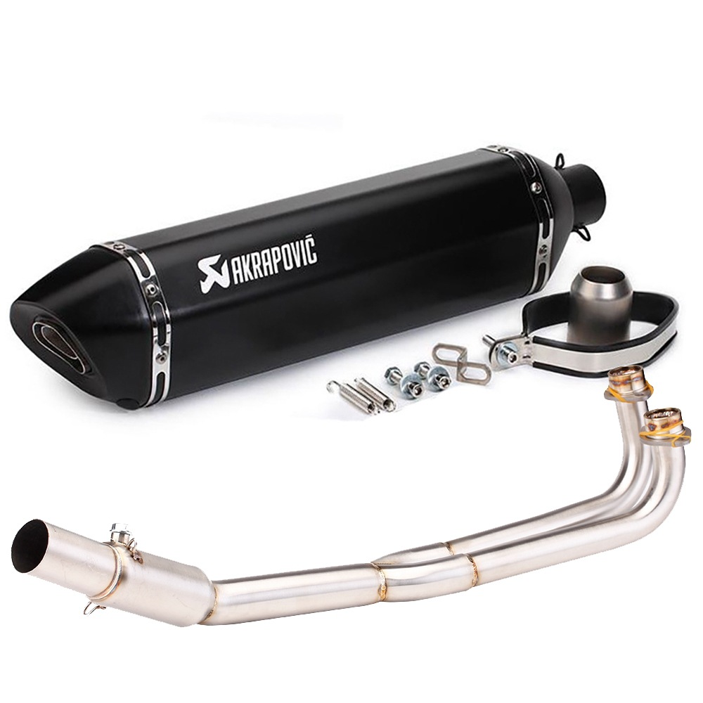 Motorcycle Modified Exhaust Pipe Stainless Steel Front Section Scorpio Exhaust Pipe Full Section Suitable for Guangyang Kymco Ak550