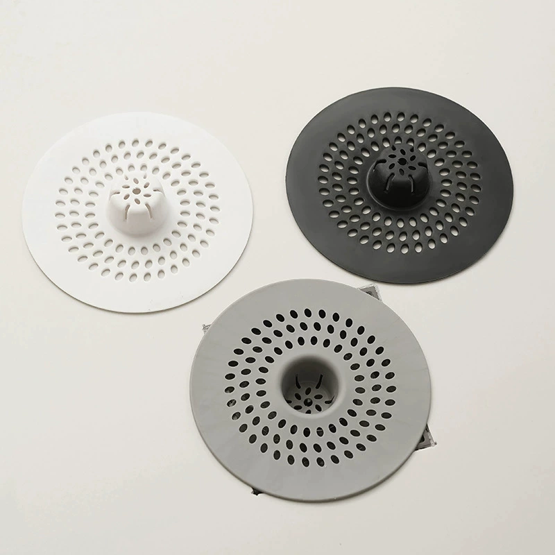 Круглая силиконовая крышка для трансграничной раковины, сливная крышка для ванной комнаты, сливной отверстие для ванной комнаты, антизасоряющийся фильтр для канализации в ванной комнате