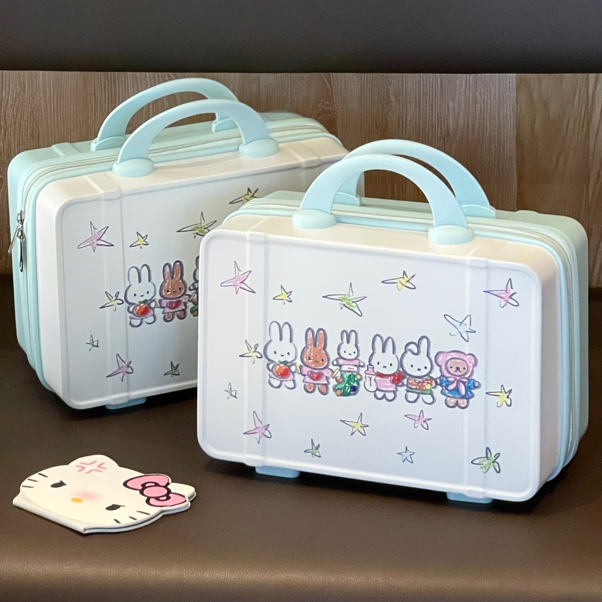 2026 New Cute 14inch Portable Small Suitcase with Large Capacity for Students Traveling and Makeup Storage