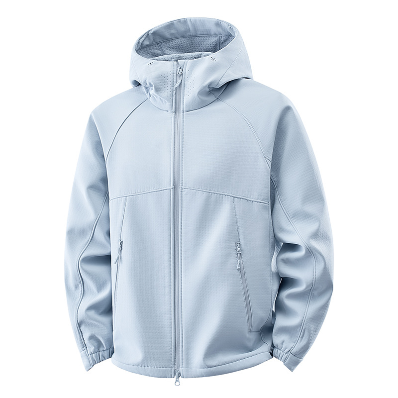 New hooded softshell jacket, windproof and breathable, unisex casual outdoor mountaineering workwear coat