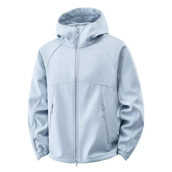 New hooded softshell jacket, windproof and breathable, unisex casual outdoor mountaineering workwear coat