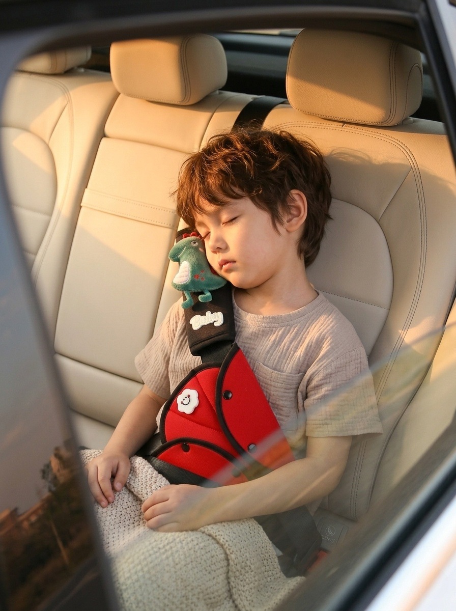 Car Seatbelt Shoulder Pad, Children's Anti-Neck Strangulation Protective Cover, Cartoon Car Seatbelt Belly Protector, Cross-Border Hot Item