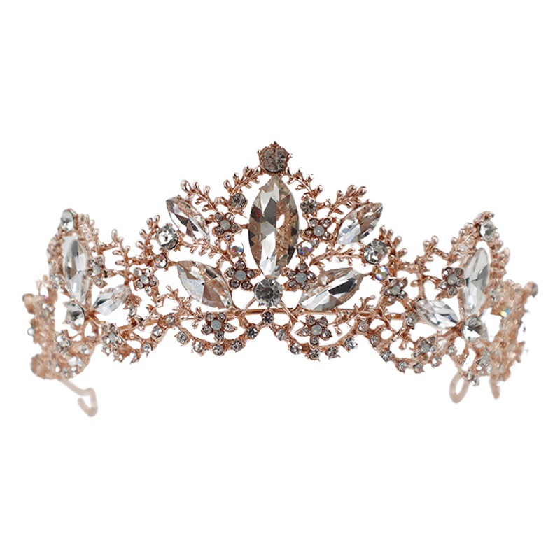 Nupcial corona tocado cristal princesa corona nupcial boda hilo vestido accesorios cumpleaños corona cabeza accesorios al por mayor