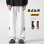 条纹新款宽松美式休闲裤