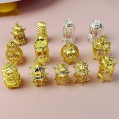 宮灯アクセサリー装飾品合金立体ウサギ金魚ひょうたん花籠透かし彫り提灯黄鶴楼亭子