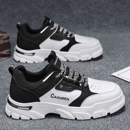 Men's Shoes 2025 Autumn: Men's Height-Increasing Sneakers for Sports & Work, Youthful Casual Low-Top Martin Boots