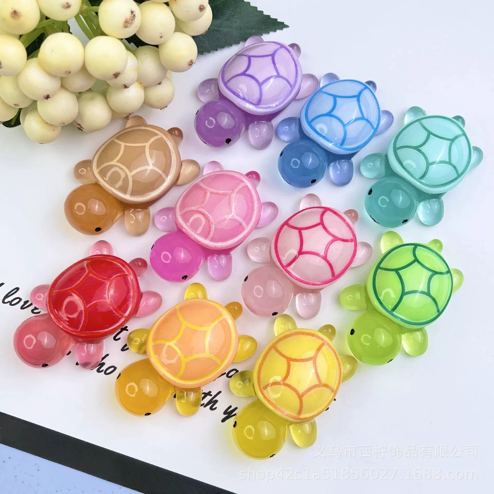 Blind сумка сетка красная светящаяся черепаха с принтом конфеты 5CM черепаха милый фруктовый орнамент флуоресцентный декоративный аксессуар