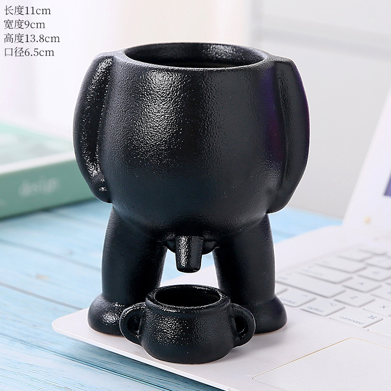 Maceta de cerámica estilo nórdico, para plantas suculentas de simulación – decoración creativa para salón, venta transfronteriza.