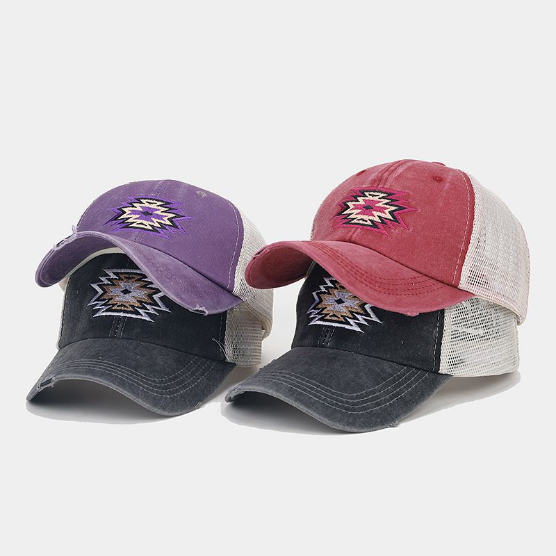 Outdoor, Daily Occasion Cotton Material Unisex Retro Letter Embroidery Curved Eaves Baseball Cap