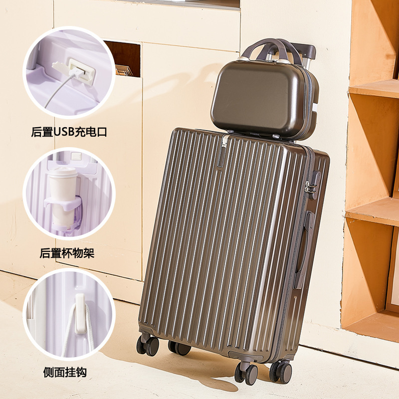 [Fábrica de selección estricta] Gradiente maleta para mujeres de alto valor de 24 cajas de tracción de viaje de 20 pulgadas caja de contraseña de embarque