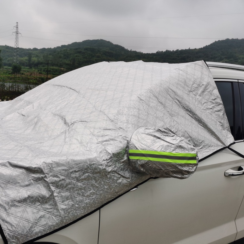 Auto invierno nieve logotipo nieve engrosamiento delantero anticongel aislamiento térmico ropa de automóvil sombra de fábrica cabello recto