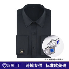 2025新款男士法式正装衬衫条纹长袖男上衣百搭口袋设计时尚男装