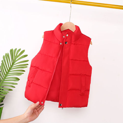 Children's winter and autumn new unisex down padded vest, baby and toddler padded jacket, thick stylish outerwear
