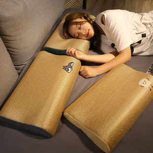 Summer mat pillow adult student memory cotton cervical pillow slow rebound neck protection memory pillow cute space pillow