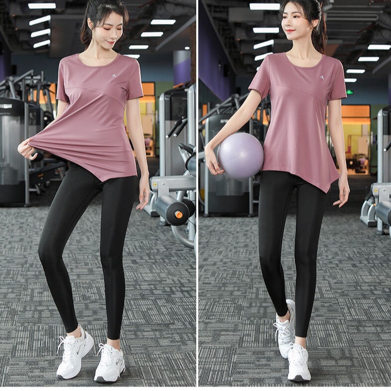 Spring and Autumn Fitness Body Yoga Young Women Red Women Lycra Summer in stock Breathable Fashion plus size Fitness Clothes
