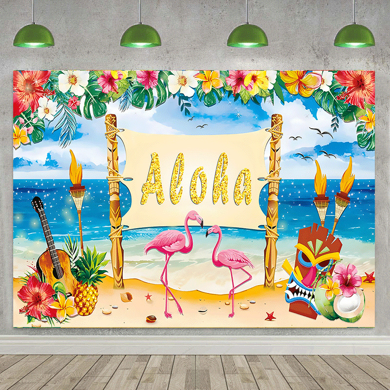 Amazon's Best-Selling Hawaiian Aloha Door Curtain Summer Theme Party Decoration Flag Background Can Be Made According to the Picture Amazon's Best-Selling Hawaiian Aloha Door Curtain Summer Theme Party Decoration Flag Background Can Be Made According to the Picture