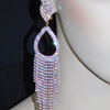 Fashionable accessory, earrings, European style, diamond encrusted, internet celebrity