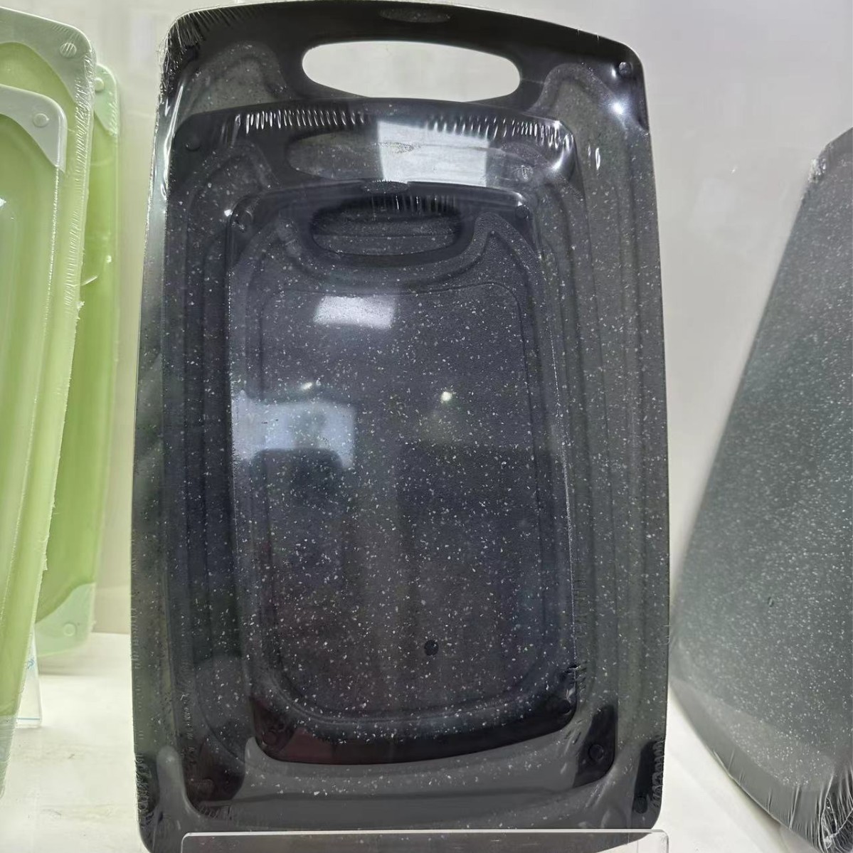 Juego de tablas de cortar de fábrica transfronterizas Tablero de cortar antimoho y antideslizante de grado alimenticio Tablero de cortar Tablero de cortar Tablero de cortar de mármol Plástico