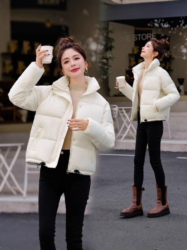 新しいゆったりとした大きいサイズの綿の服、女性の冬の綿のジャケット、女性のトレンディなイン冬のコート、女性の厚い綿の服、女性のショートスタイル|undefined