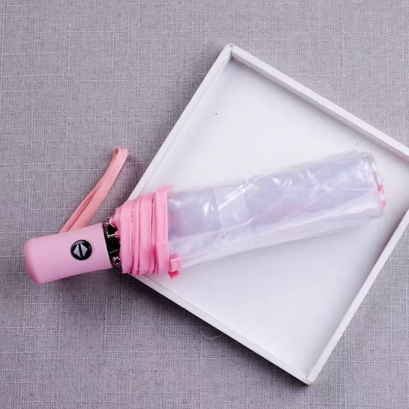 Beaver Loopy totalmente automático plegable paraguas transparentes de dibujos animados red paraguas rojo estudiantes lindos niños ins nicho engrosado