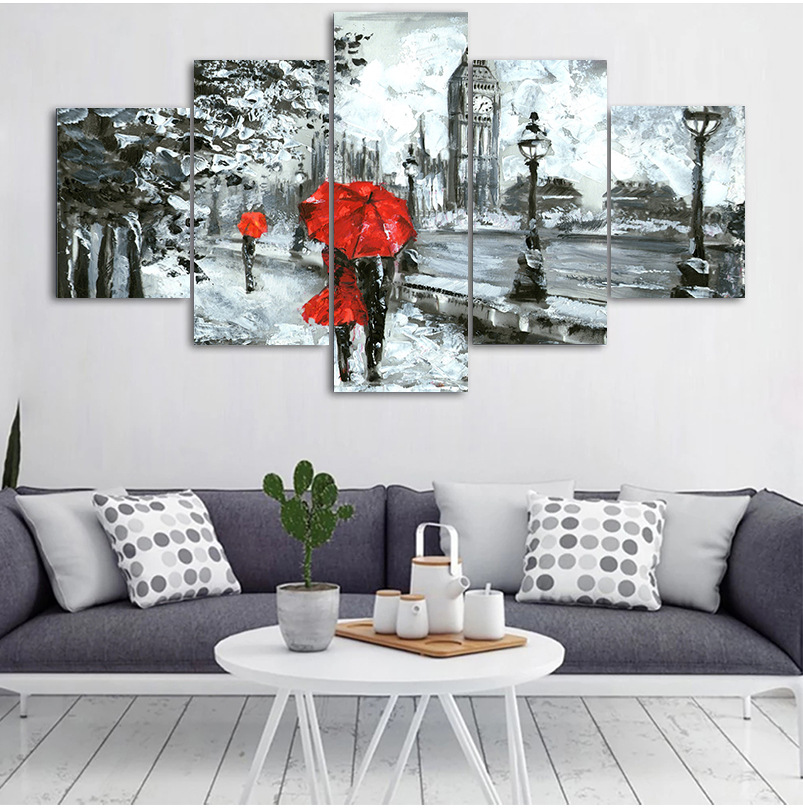 5l Union Vice Modern Abstract Couple Street Poster Canvas Painting Art Painting Plant Picture Home Decoration Painting Core