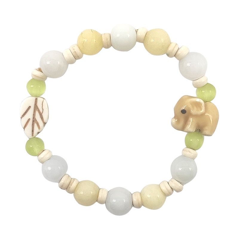 Macaron Color Ceramic Beaded Bracelet Women's Ins Niche Girlfriend Bracelet Dopamine High-value Student Bracelet