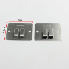 9WOR免打孔304不鏽鋼鋼片調味架掛件廚房掛件壁掛配件貼片2片送膠